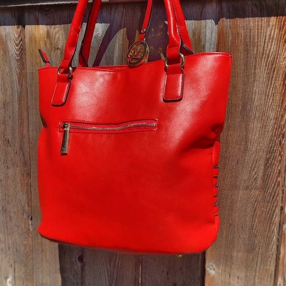 Red Versace 19V69 Italia Faux Leather Purse - Picture 7 of 16